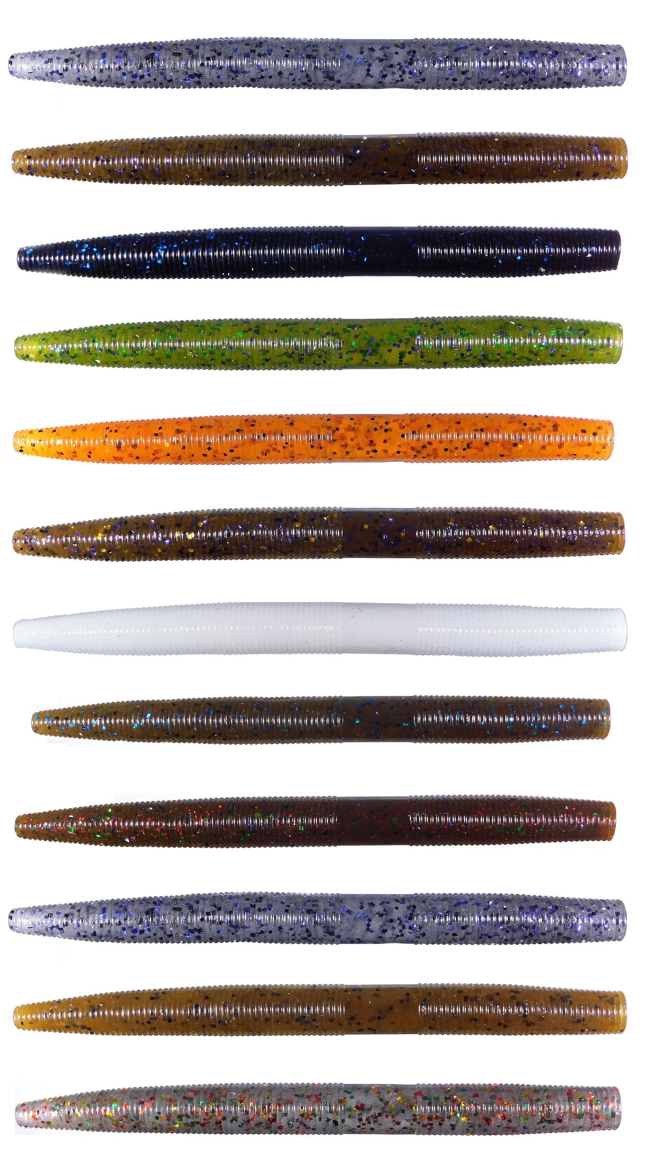 CABIN CREEK CREEK BAIT COMPANY SALTY SINKIN WORM BLACK AND BLUE