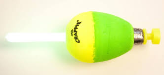 Mr Crappie Lgt FloGlo Bobber, Pear 1.5'' Yellow/Green 2pk