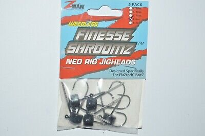 ZMAN WEEDLESS FINESSE SHROOMZ 1/6OZ BLACK 5PK