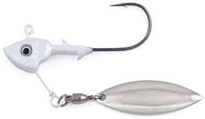 FISH HEAD STAND-UP FISH HEAD SPIN 3/8oz PEARL WHITE