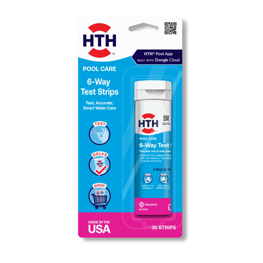 POOL 6 WAY TEST STRIPS HTH