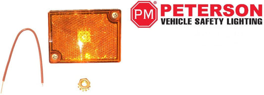 PETERSON AMBER CLEARANCE OR SIDEMARKER W/ REFLECTOR