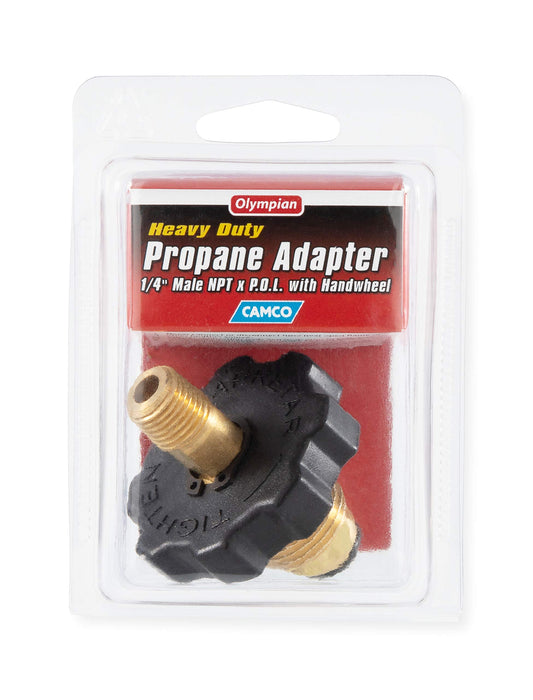 OLYMPION HEAVY DUTY PROPANE ADAPTER 1/4 MALE X P.O.L