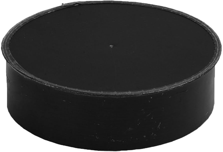 BLACK STOVE PIPE 8" 24G CRIMPED PLUG