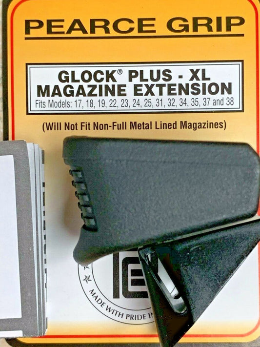 PEARCE GRIP GLOCK PLUS XL MAGAZINE EXTENSION