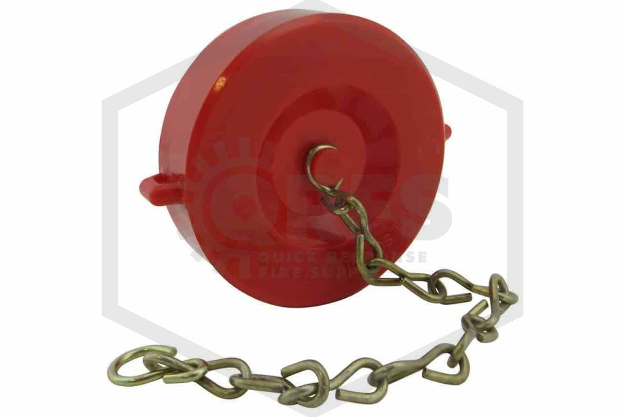 2.4 NST CAP W/CHAIN RED PLASTIC