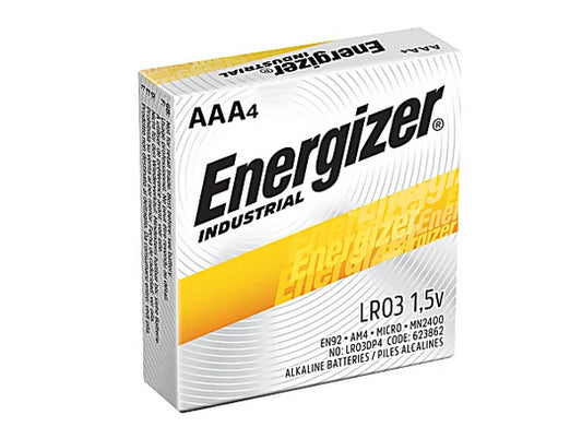 ENERGIZER INDUSTRIAL ALKALINE AAA BATTERY 4PK