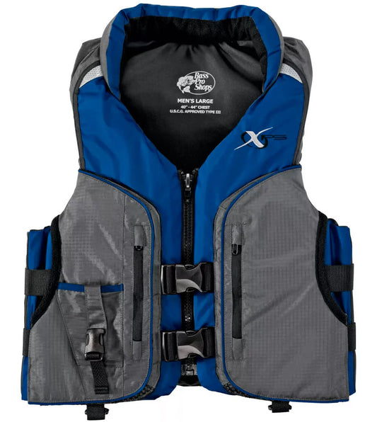 BASS PRO DELUXE FISHING VEST BLUE