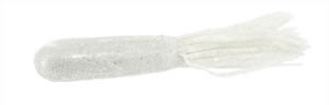 ZOOM SALTY SUPER TUBE 4.25" WHITE PEARL SILVER GLITTER